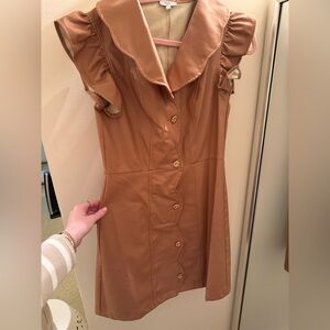 Voy Tan Pleather Dress
